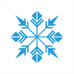 Snowflake Silhouette with Geometric Style