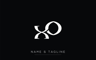 XO Elegant Monogram Logo Design Featuring Stylized Letters. A sophisticated monogram logo representation showcasing artistic typography with a modern design
