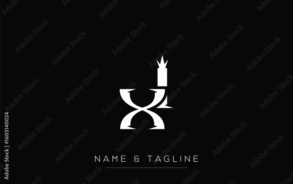Poster xi elegant monogram logo design featuring stylized letters. a sophisticated monogram logo representa