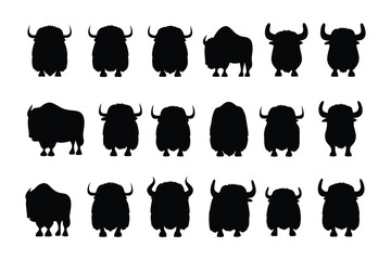 Fototapeta premium A repeating pattern of black baboon silhouettes in profile showcasing their distinctive posture and tails against a white background