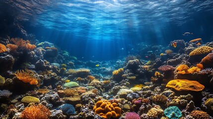 Fototapeta premium Underwater coral reef scene (2)