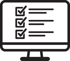 Working with task list computer's monitor