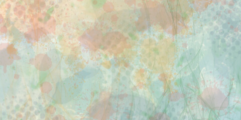 Abstract dynamic shape of colorful pattern combination mixes color and design texture watercolor painting with isolated on artistic background, grungy paint watercolor splatter soft color design.