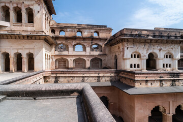 Inside View of Raja Mahal Orchha also Know as Orchha Fort.