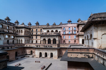 Inside View of Raja Mahal Orchha also Know as Orchha Fort.