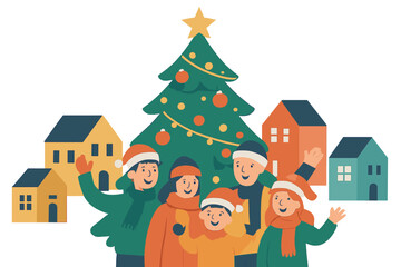 Christmas greeting card, poster and background design featuring a merry theme