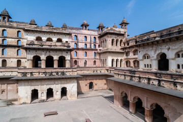 Inside View of Raja Mahal Orchha also Know as Orchha Fort.