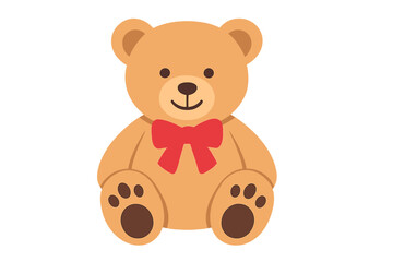 Adorable cartoon teddy bear, a vector illustration designed for Valentine's Day