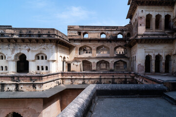 Inside View of Raja Mahal Orchha also Know as Orchha Fort.