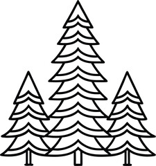 Obraz premium christmas trees vector