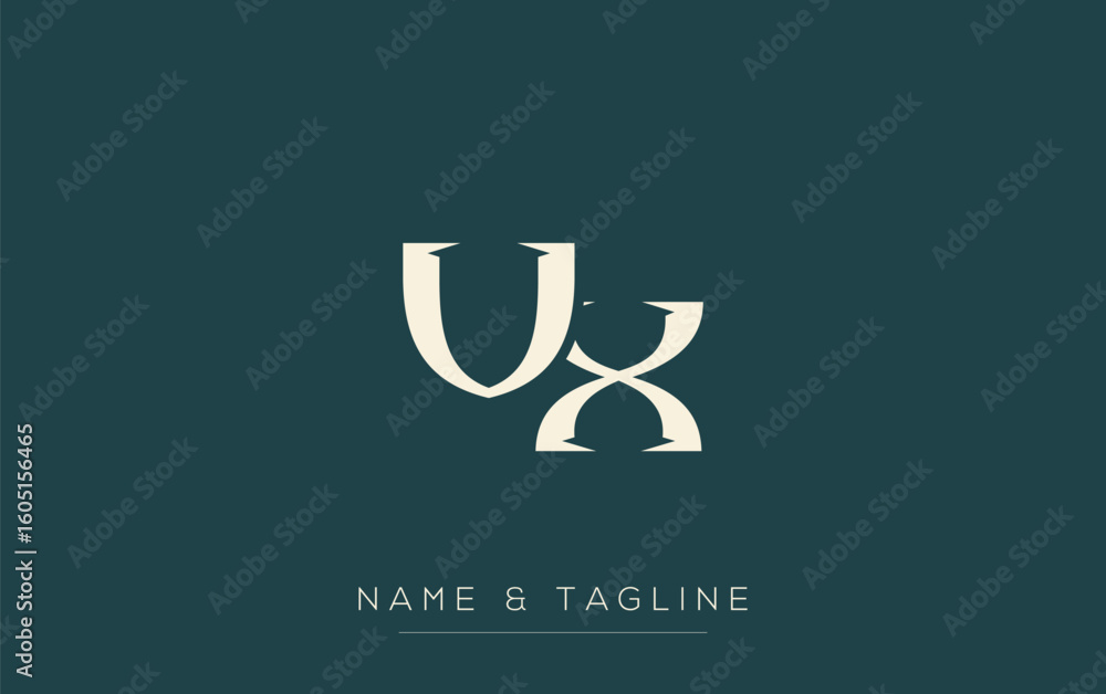 Poster vx elegant monogram logo design featuring stylized letters. a sophisticated monogram logo representa