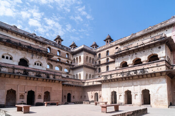 Inside View of Raja Mahal Orchha also Know as Orchha Fort.