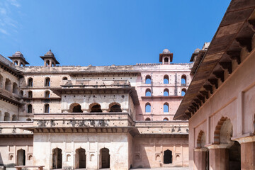 Inside View of Raja Mahal Orchha also Know as Orchha Fort.