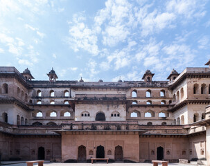 Inside View of Raja Mahal Orchha also Know as Orchha Fort.