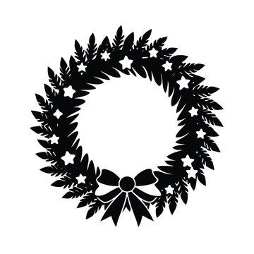 christmas wreath vector illusreation