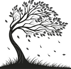 This title captures the main subject (tree with flowers), the abstract floral theme, and hints at 