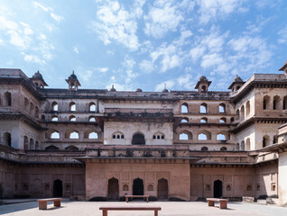 Inside View of Raja Mahal Orchha also Know as Orchha Fort.