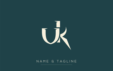 VK Elegant Monogram Logo Design Featuring Stylized Letters. A sophisticated monogram logo representation showcasing artistic typography with a modern design