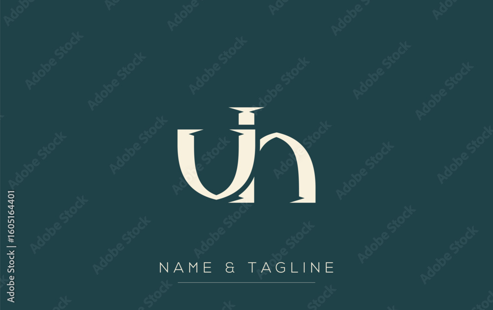 Poster vh elegant monogram logo design featuring stylized letters. a sophisticated monogram logo representa