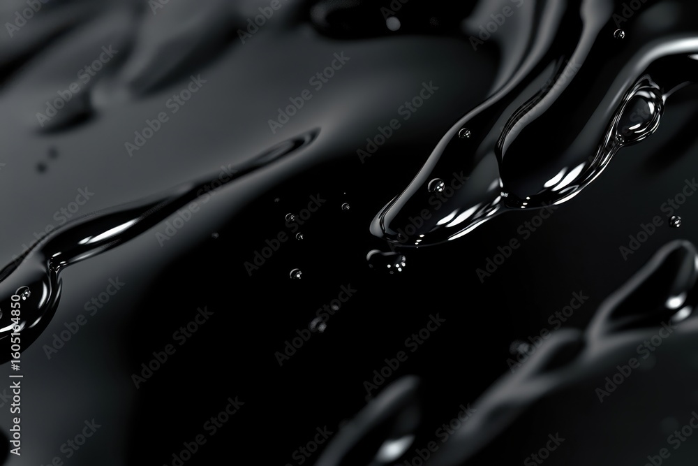 Poster liquid shapes creating fluid patterns on a dark backdrop showcasing elegance and contrast, liquid sh