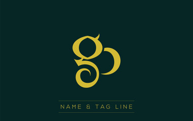 GP logo design. A sophisticated, minimalistic logo design featuring golden stylized typography,  perfect for branding concepts emphasizing luxury, professionalism, and contemporary aesthetics.
