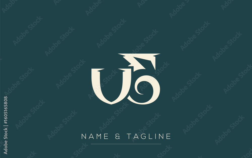 Poster ve elegant monogram logo design featuring stylized letters. a sophisticated monogram logo representa