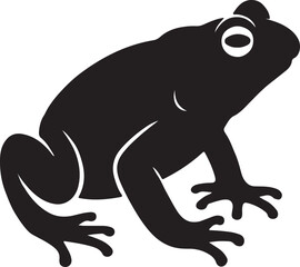 Cute cartoon amphibian frog vector illustration on a white background