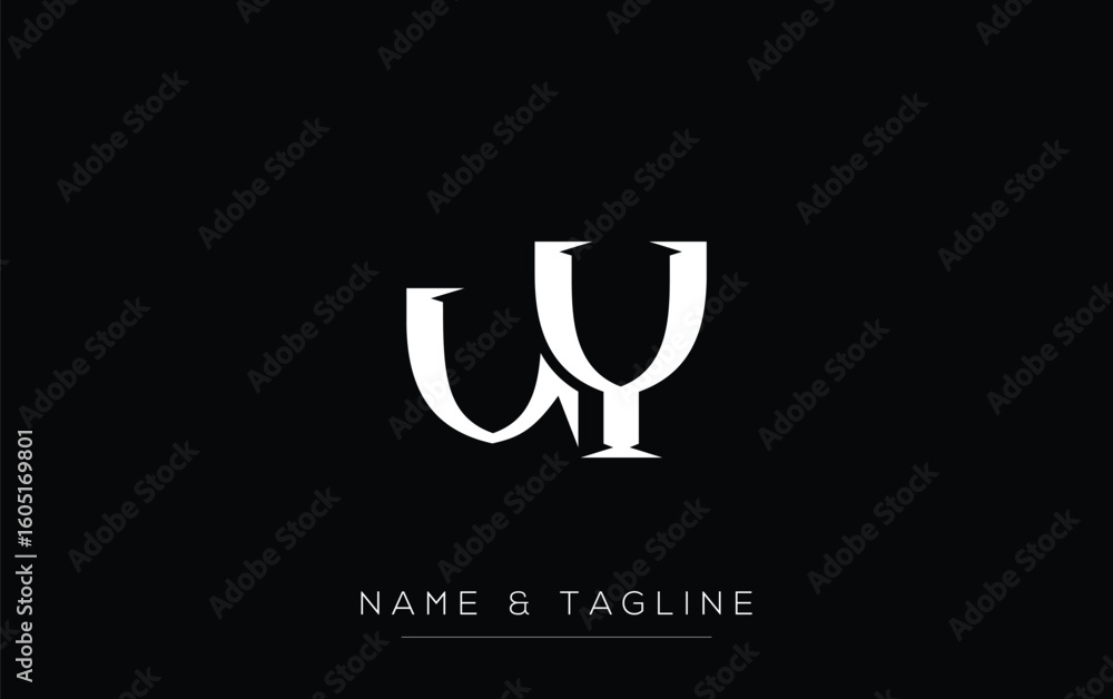 Poster uy elegant monogram logo design featuring stylized letters. a sophisticated monogram logo representa