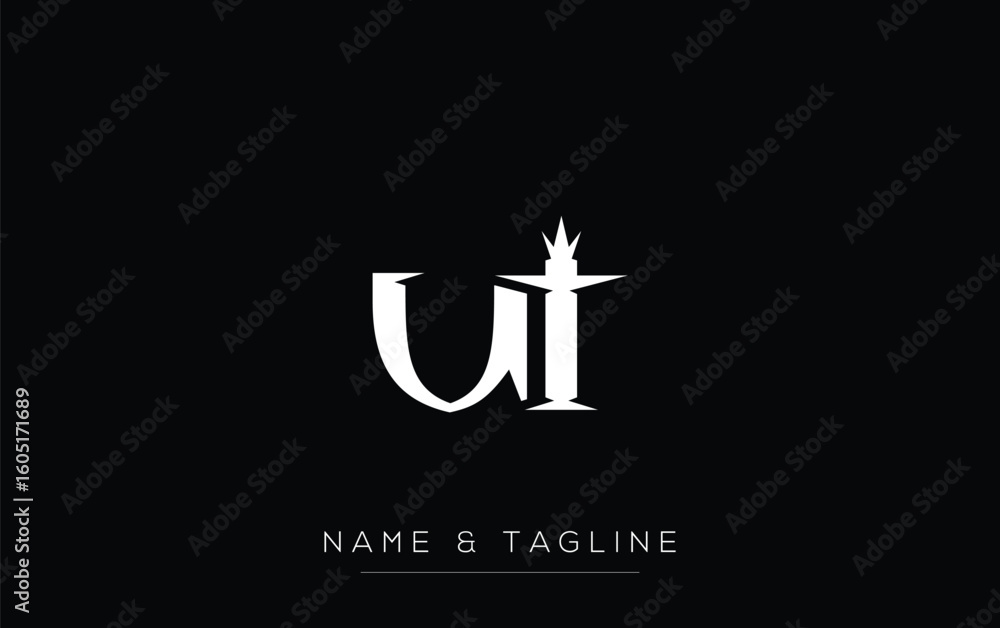 Poster ut elegant monogram logo design featuring stylized letters. a sophisticated monogram logo representa