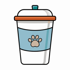 pet cup icon vector illustration