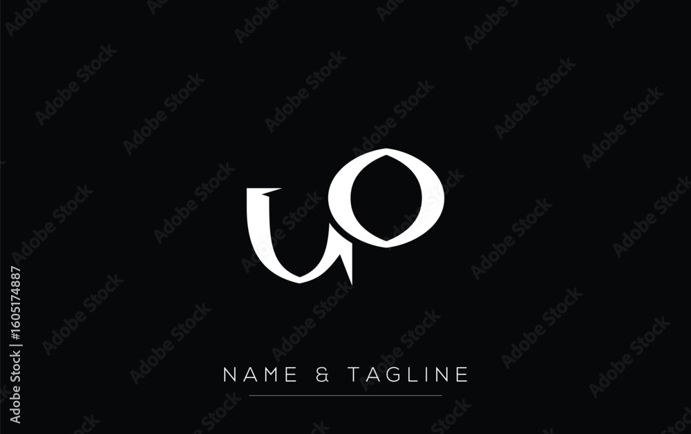 Poster uo elegant monogram logo design featuring stylized letters. a sophisticated monogram logo representa