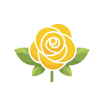 Yellow Rose  Isolated on a Transparent Background