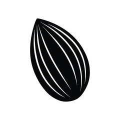 vector illustration of an almond