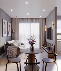 Luxury Modern Interior Design Collection – Kitchen, Living Room, Bedroom & Bathroom 3D Renders

