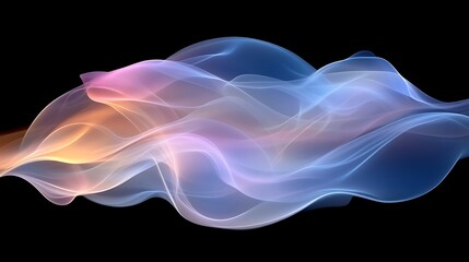 Fototapeta premium Abstract flowing shapes of soft colors