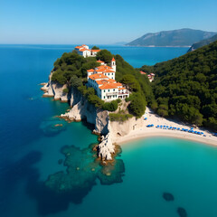 view of the coast of the mediterranean sea