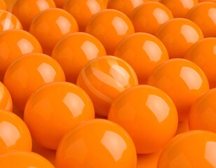 Orange spheres; one different