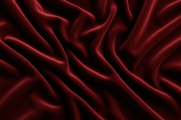 Elegant flowing burgundy velvet fabric with soft draping and luxurious texture creating sophisticated background design
