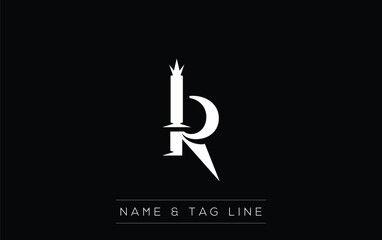 IR logo design. A sophisticated, minimalistic logo design featuring golden stylized typography,  perfect for branding concepts emphasizing luxury, professionalism, and contemporary aesthetics.