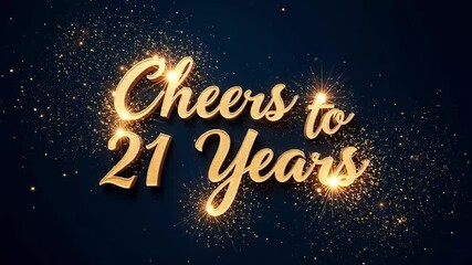 Celebrate 21 years with golden sparkle and festive cheer, perfect for milestone anniversaries and birthdays.