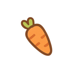 a carrot with a green leaf attached to its top.