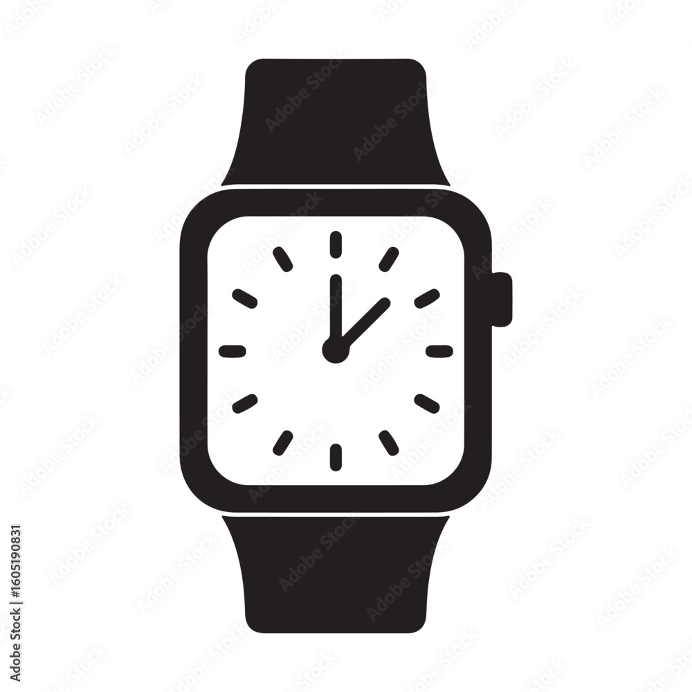 Poster modern smartwatch illustration a sleek digital timepiece with advanced functionality design for ever