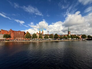 Obraz premium riverside in the old town Lubeck
