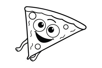 Pizza Slice Mascot With Pepperoni Eyes Fun Food