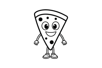 Pizza Cartoon Character Modern Vector Template