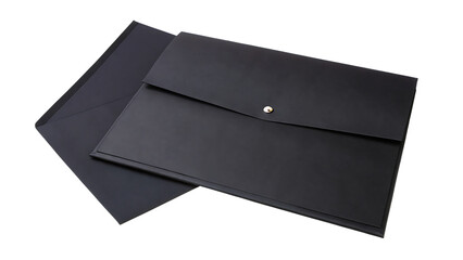 black envelope isolated on white background, png, ai generated.