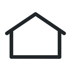Simple outline of a house icon. Vector illustration