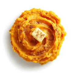Mashed Sweet Potato Topped with Butter and Cinnamon