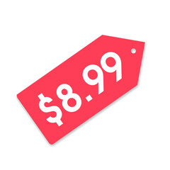 $8.99 only png, red colour price tag, retail offer tag, shop cost highlight