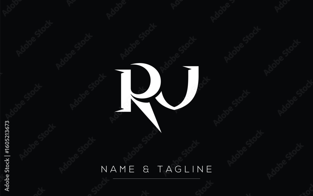 Poster rv elegant monogram logo design featuring stylized letters. a sophisticated monogram logo representa